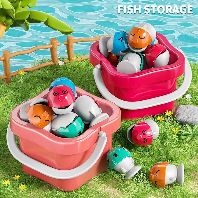 Magnetic Fishing Game for Kids Toddlers 3-5, 70 pcs Fishing Toys for Kids Toddlers 3-5, Table Toys Board Game Birthday Gifts for 3 4 5 6 7 8 Years Old Kid Toddler