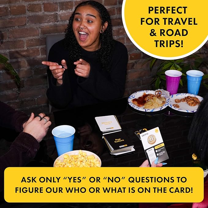Educated Guess – Fast & Fun Yes‑or‑No Trivia Party Game for Families & Friends | 100 Clue Cards, 4 Categories, Adults & Teens (Ages 12+) | Perfect for Road Trips & Gifts