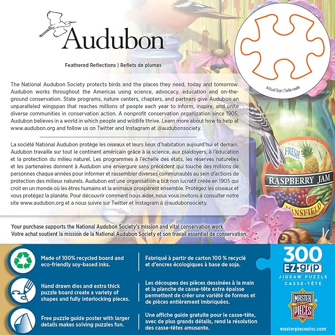 Baby Fanatics MasterPieces 300 Piece EZ Grip Jigsaw Puzzle - Feathered Reflections - 18"x24"