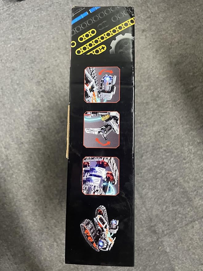 5-in-1 Building Toys with LED Light, APP & Remote Control Building Block Set, 604 PCS RC Tech Rechargeable Tank Robot Sleigh Tracked Racer Toy, Gift for Kids Boys Girls Ages 6 7 8 9 10 11 12+