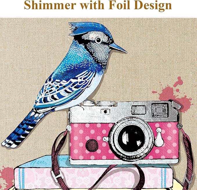 Blue Jay Journal for Girls - Gift for Teen, Kids - Diary with Pen & Magnetic Closure, 192 Pages for Writing, 5.3"x7.5" Hardcover Lined Notebook