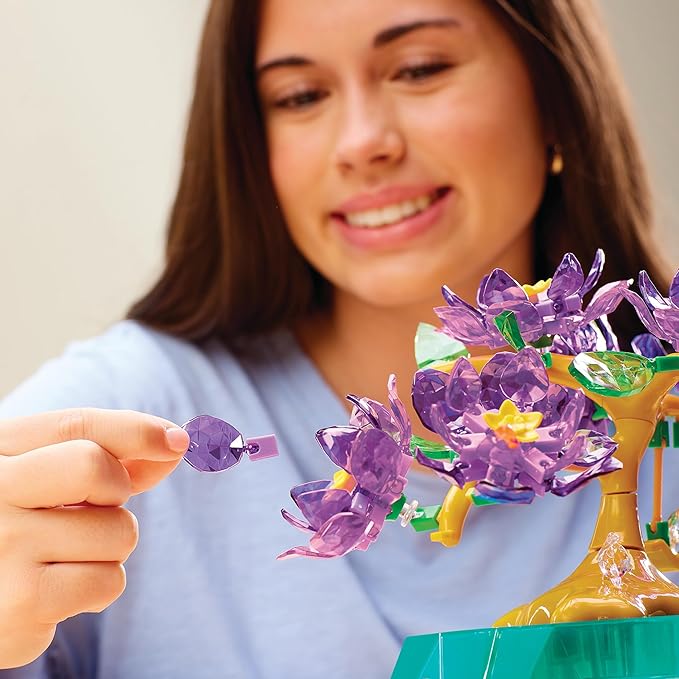 RoseArt Crystal Gem Creations Blossoming Bonsai Kit, 240+ Pieces, Great for Adults, Tweens and Children Ages 8+