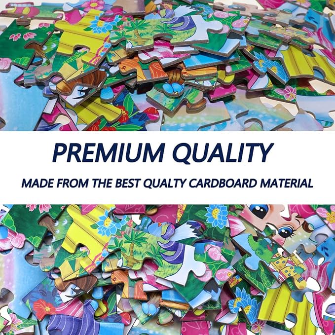 Puzzles for Kids Ages 4-8 Year Old - Princess & Unicorns,100 Piece Jigsaw Puzzle for Toddler Children Learning Educational Puzzles Toys