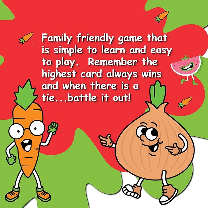 Games Fruit War, A Family Friendly Game That is a Twist on The Classic Card-Game of War, with Quicker Play, Intense Battles and Fun Character Designs. Up to 4 Players Ages 8+ (White)