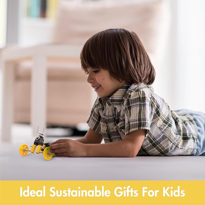 The Off Bits Building Toy - Yellow Vehicle Kit BlazeBit - Building & Construction Toy Tool Set for Kids Including Guide Book - Build-it-Yourself, Gift Ideas for Kids Boys & Girls