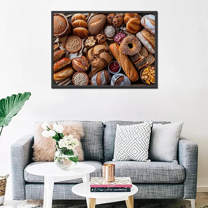 Tucocoo 1000 Piece Jigsaw Puzzles for Adults Variety of Bread Painting Jigsaw Puzzle Delicious Food Art 1000 Pieces Puzzles for Challenging Family Activity Game Colorful DIY Craft Puzzle Wall Decor