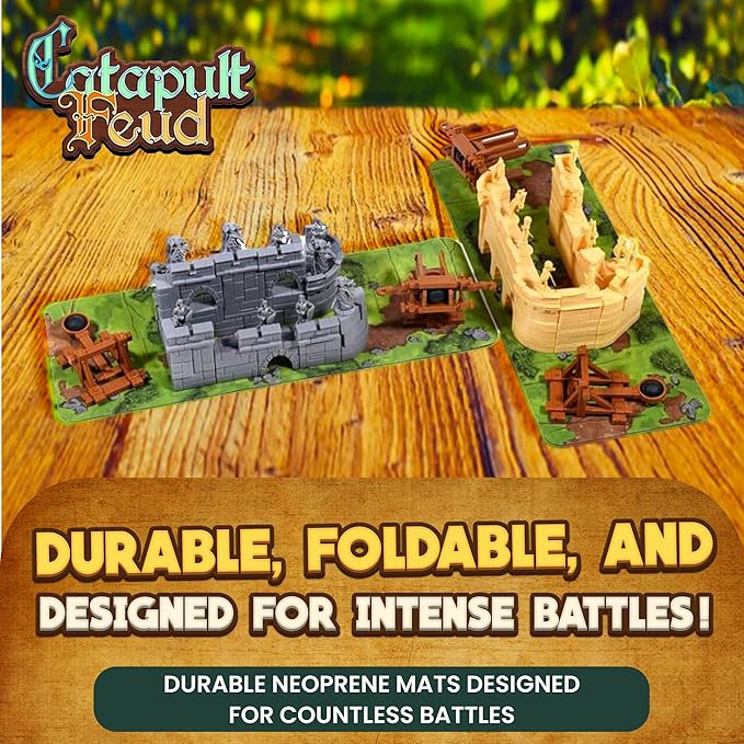 Catapult Feud – Base Game, Expansions, and Accessories (Game Mat Accessory)