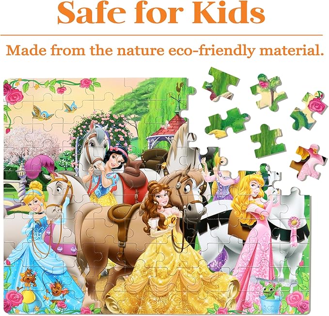 Puzzles for Kids Ages 4-8 100 Pieces Jigsaw Puzzles for Boys and Girls Educational Learning Puzzles in Metal Box
