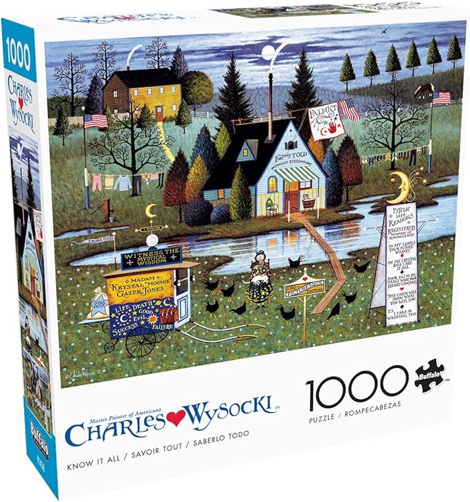 Buffalo Games - Charles Wysocki - Know it All - 1000 Piece Jigsaw Puzzle for Adults -Challenging Puzzle Perfect for Game Nights - Finished Size is 26.75 x 19.75