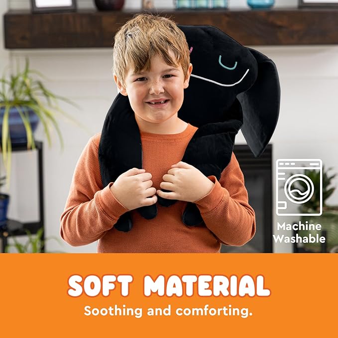 Weighted Plush Toy – Machine Washable Calming Stuffed Animal for Kids – Arms and Body are Weighted to Give a Realistic Hug – Soft Companion for Playtime, Naptime & Travel (Rizz)