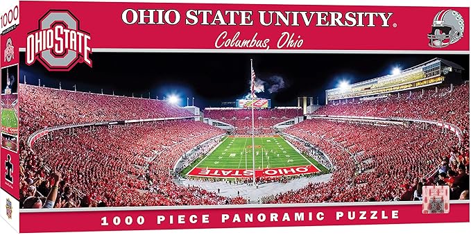 MasterPieces 1000 Piece Sports Jigsaw Puzzle - NCAA Ohio State Buckeyes Endzone View Panoramic - 13"x39"
