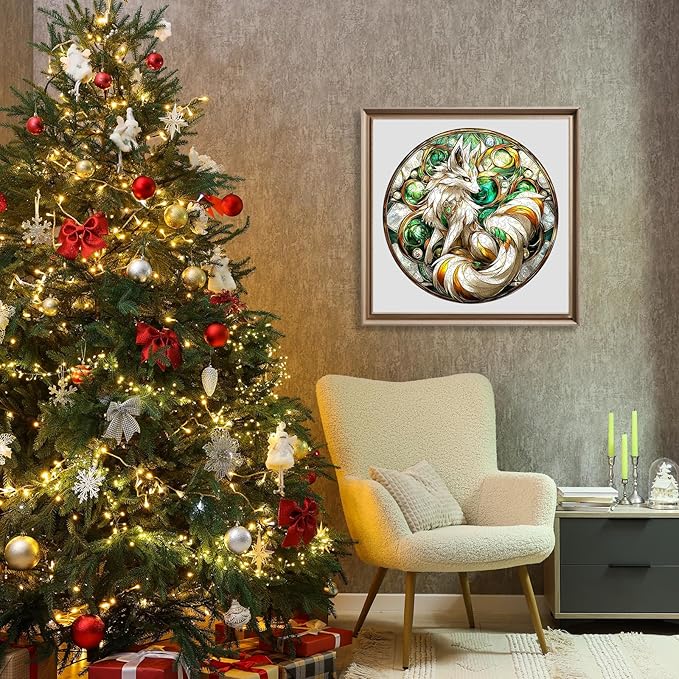 Wooden Puzzles for Adults - Elegant Fox Wooden Jigsaw Puzzle - Unique Animal Shaped Wood Puzzles Adult - Christmas Birthday Gifts for Adults/Friends/Family - 100pcs 8.4 * 8.4in