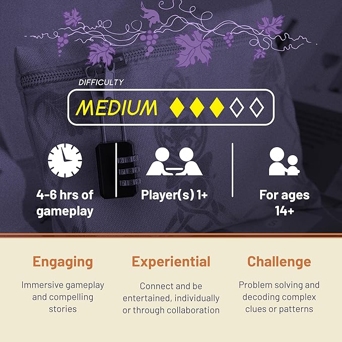 Hunt A Killer: Dead on The Vine – Solve a Murder at a Winery, an Interactive Unsolved Mysteries Experience and Halloween Mystery Party Game for Adults, Perfect for Halloween Game Night, for Ages 14+