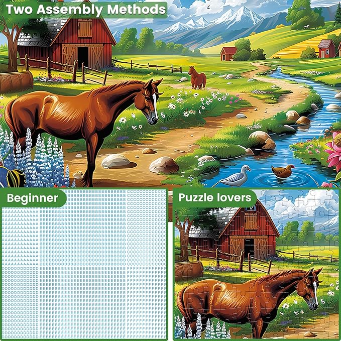 300 Pieces Puzzles for Adults WSCXSC Jigsaw Puzzles Games Brain Teaser Thick Paper Animals Puzzles Pieces Fit Together Challenging Puzzle for Adult Children Elderly Gift Toy 20.5 x 15 in