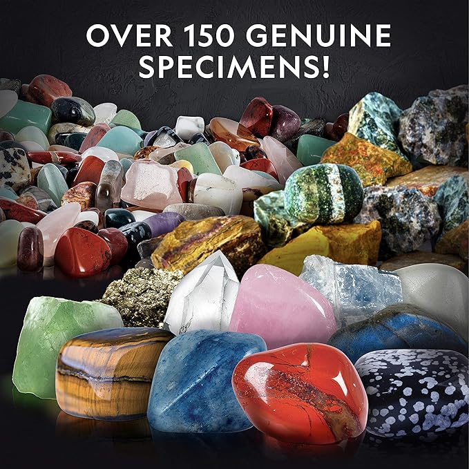 National Geographic Rock Bingo Game - Play Rock Bingo, Mineral Memory, Gemstone Trivia, & Card Games, Collection Includes Over 150 Rocks and Minerals, Educational STEM Toy for Kids (Amazon Exclusive)