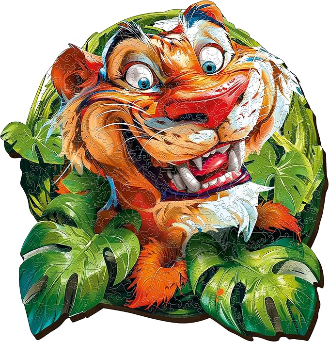 ESC WELT Wooden Puzzle Tiger 200 Pieces - Captivating Mind Entertainment for Teens and Adults - Fun and Environmentally Friendly Toy - Challenging Jigsaw Game - Wooden Puzzle