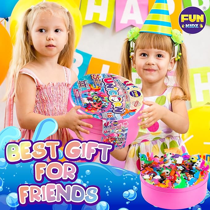 Unicorn Magic Grow Aqua Elves Kit, FunKidz Magical Water Elf Toys for Kids with 25 Colors Gel 16 Unicorn Molds to Make Over 100 Water Pets Crafts for Girls Boys Ages 3+