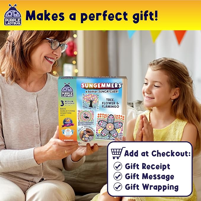 SUNGEMMERS Window Art Kids Crafts - Fun Arts and Crafts for Kids Ages 8-12 & Birthday Gifts for Girls 6 7 8 9 10 Year Old - Craft for Girls 8-12, Graduation Gifts for Kid 6-8 7-10, Toys for Ages 5-7