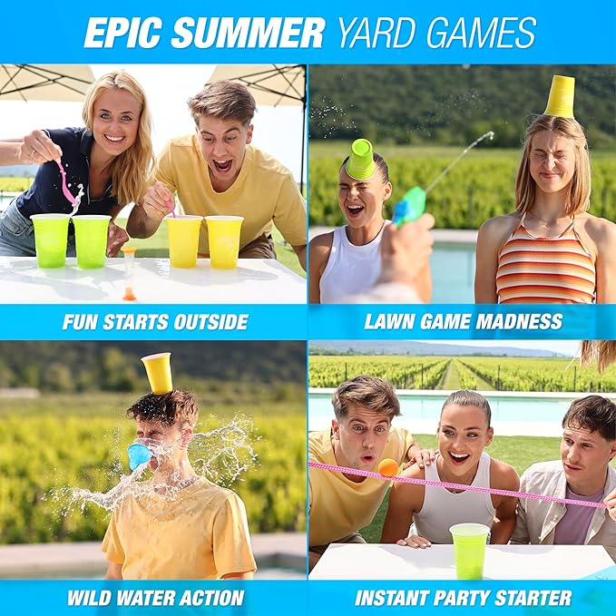 Super Skills Outdoor Yard Game – Summer Backyard Games for Kids 8 and Up, Teens & Adults - Fun Water Party for The Whole Family