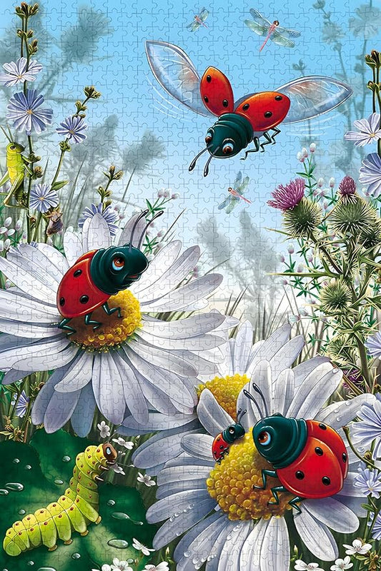 300 Pieces Wooden Puzzle, Beetle Invasion, Educational Toys for Adults and Children, Stress Reduction, Parent-Child Games. Jigsaw Size: 15.7x11 in and 1:1 Original Picture Poster