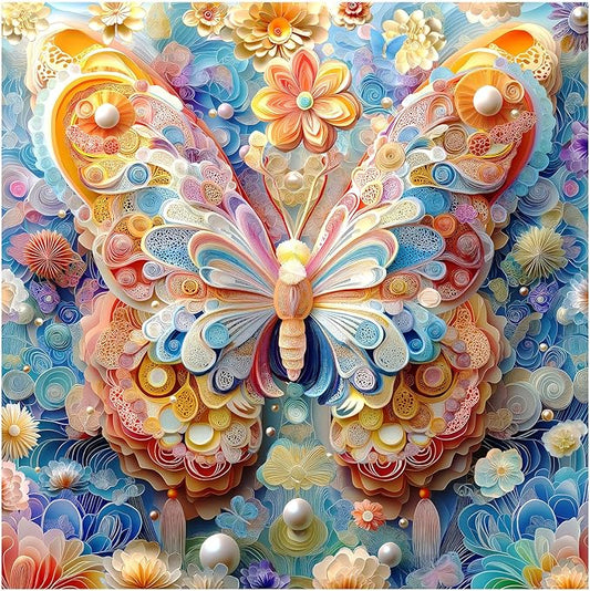 ALL4JIG Butterfly Fun Jigsaw Puzzles for Adults and Kids, 500 Pieces, 19.7" x 19.7", Christmas Secret Santa Gift, White Elephant Gifts, Number Partitioned for Easy Solving