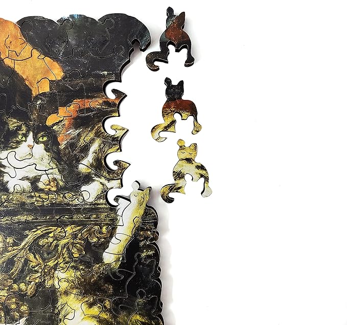 Wooden Jigsaw Puzzle for Adults - Uniquely Shaped Pieces - Made in The USA by FoxSmartBox - 350 Pieces - My Wife's Lovers