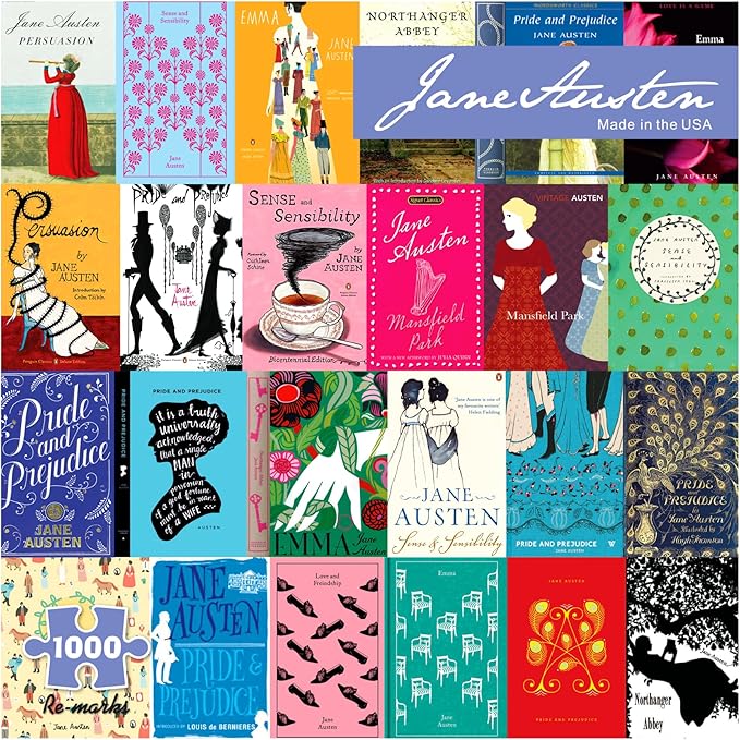 Re-marks Jane Austen Literary Jigsaw Puzzle, 1000 Piece Puzzle for All Ages