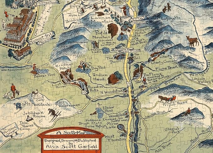 1000 Piece Adult Jigsaw Puzzle | 1960 | White Mountains | New Hampshire Puzzle