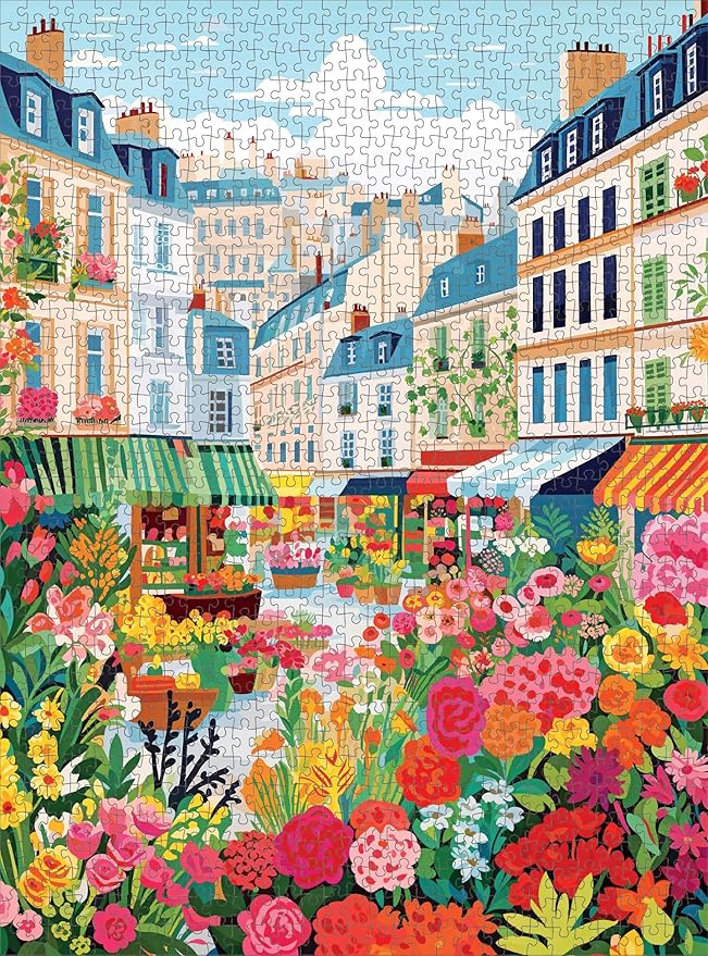 Cross & Glory - La Fleur de Paris - 1000 Piece Jigsaw Puzzle for Adults | Vibrant Parisian Flower Market | Ideal for Puzzle Lovers