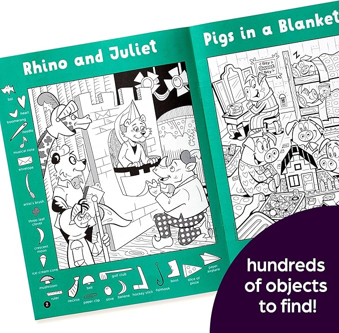 Highlights Hidden Pictures 2023 Special Edition Activity Books for Kids Ages 6 and Up - 4-Book Set of Travel-Friendly Seek-and-Find Activities with Hundreds of Hidden Objects