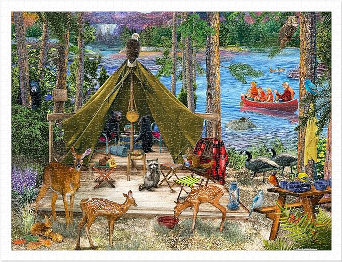 PieceRelax Plastic Jigsaw Puzzles for Adults 1200 Pieces - Bigelow Illustrations - Friends and Family Most Satisfying Table Games and Gifts No Puzzle Mat Required [H3567]