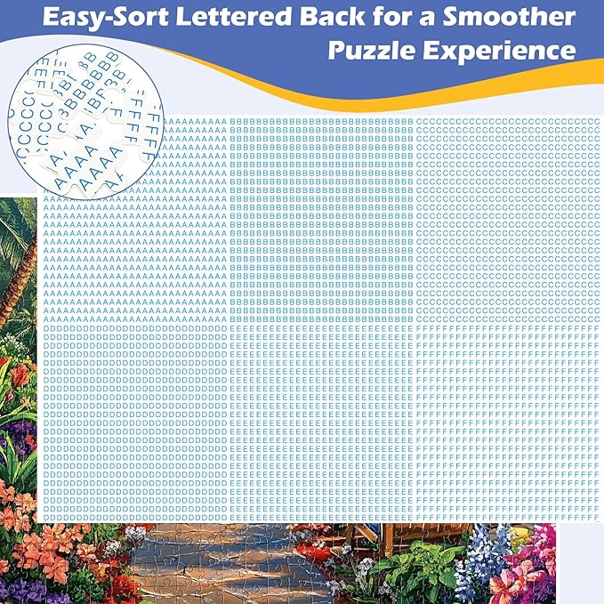 2 Pack 500 Pieces Puzzle for Adults, US Country Life Farm Puzzle for Adults Kids Seniors, Horse Cow Tractor Flower Jigsaw Puzzles 500 Pieces, Colorful Challenging Puzzles Family Game Gift 20.5 * 15