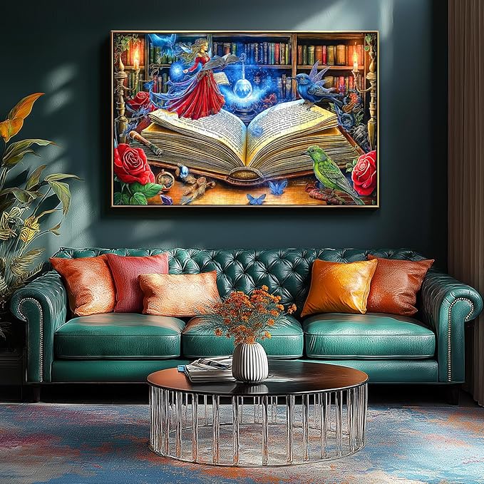 Blueforest 1000 Piece Jigsaw Puzzle for Adults, Magical Book Art Puzzle, Challenging Fun Unique Adult Puzzles for Relaxation & Wall Decor 27.5x19.7 Inch