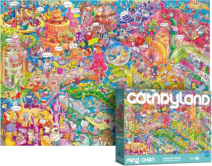 Antelope 2 in 1 1000 Piece Puzzle Bundle - Catndyland - 1000 Piece Jigsaw Puzzle with Dog Park