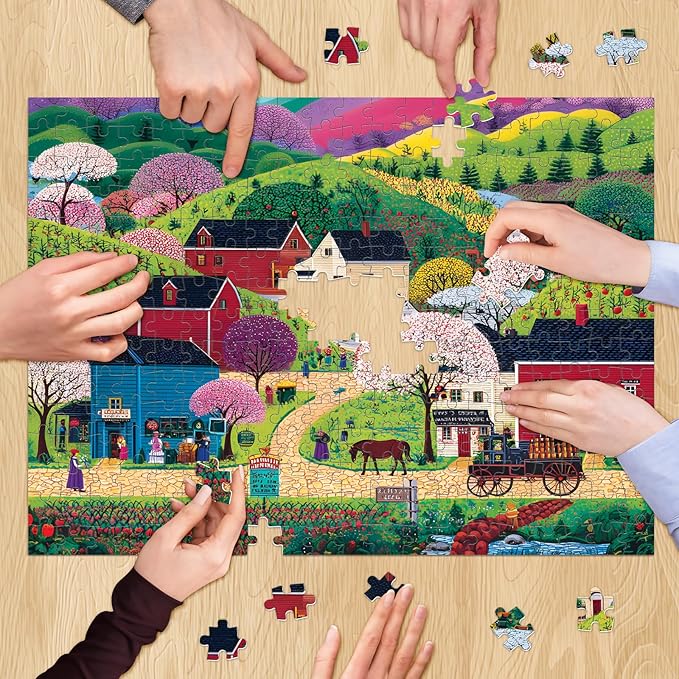 500 Piece Puzzle for Adults, Countryside Scenery Jigsaw Puzzle, Mountain Village Jigsaw Puzzles 500 Pieces, Challenging Activity Great Gift Idea for Family Friends Difficult Puzzles Size 20.5 x 15 in