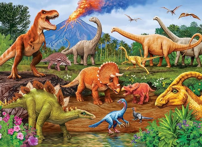 500 Piece Puzzles for Adults Jurassic 20.5 x 15 Inch 500 Piece Jigsaw Puzzles for Kids Adults Dinosaurs Puzzles 500 Pieces for Adults Holiday Educational Challenge Toy