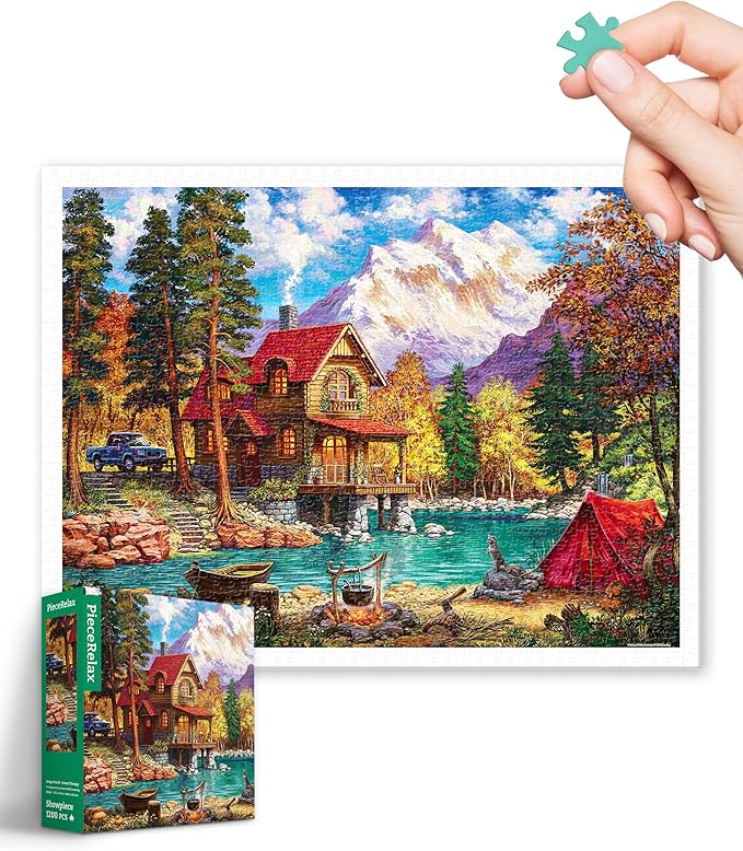 PieceRelax Plastic Jigsaw Puzzles for Adults 1200 Pieces - Image World - Forest Therapy Most Satisfying Table Games and Gifts No Puzzle Mat Required [H3568]