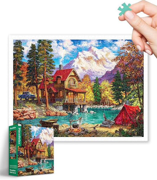 PieceRelax Plastic Jigsaw Puzzles for Adults 1200 Pieces - Image World - Forest Therapy Most Satisfying Table Games and Gifts No Puzzle Mat Required [H3568]