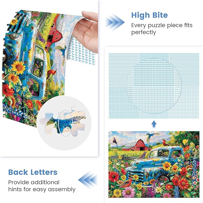 300 Piece Puzzles for Adults,Songbirds on The Farm Jigsaw Puzzle for Adults Kids Seniors,Recycled Cardboard Large Piece Puzzle 300 Piece,Family Activity Great Gift for Family Friends 20.5 * 15 in