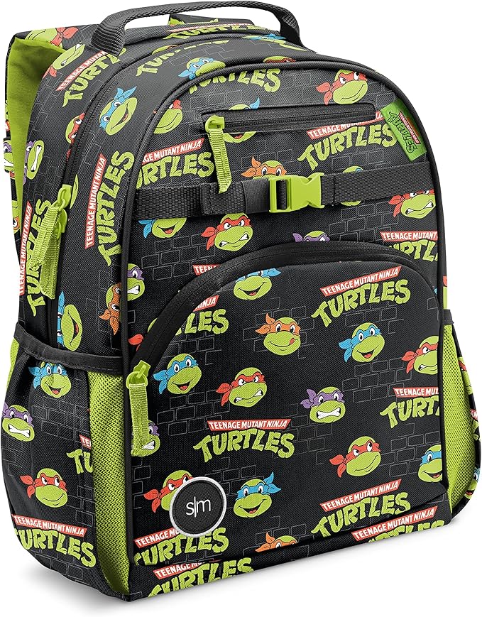 Simple Modern Medium Nickelodeon Viacom Kids Backpack for School Girls and Boys | Kindergarten Elementary Toddler Backpack | Fletcher Collection | Kids - 15" tall | TMNT Turtles Unite