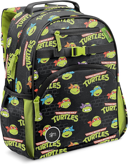 Simple Modern Medium Nickelodeon Viacom Kids Backpack for School Girls and Boys | Kindergarten Elementary Toddler Backpack | Fletcher Collection | Kids - 15" tall | TMNT Turtles Unite