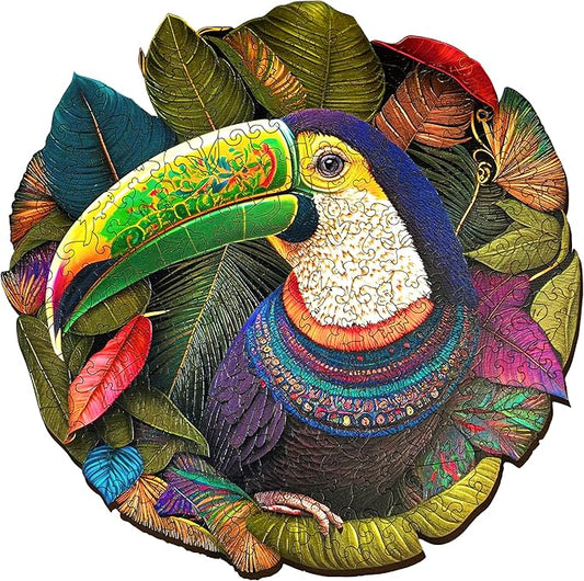 ESC WELT Wooden Toucan Puzzle 300 Pieces - Captivating Mind Entertainment for Teens and Adults - Fun and Environmentally Friendly Toy - Wooden Puzzle