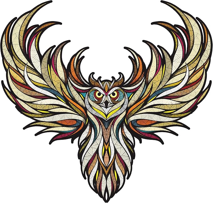 EWA Home Décor – Owl Small 70 Pieces – Wooden Jigsaw Puzzle for Adults – Perfect for Artistic Home Decoration and Mindful Relaxation