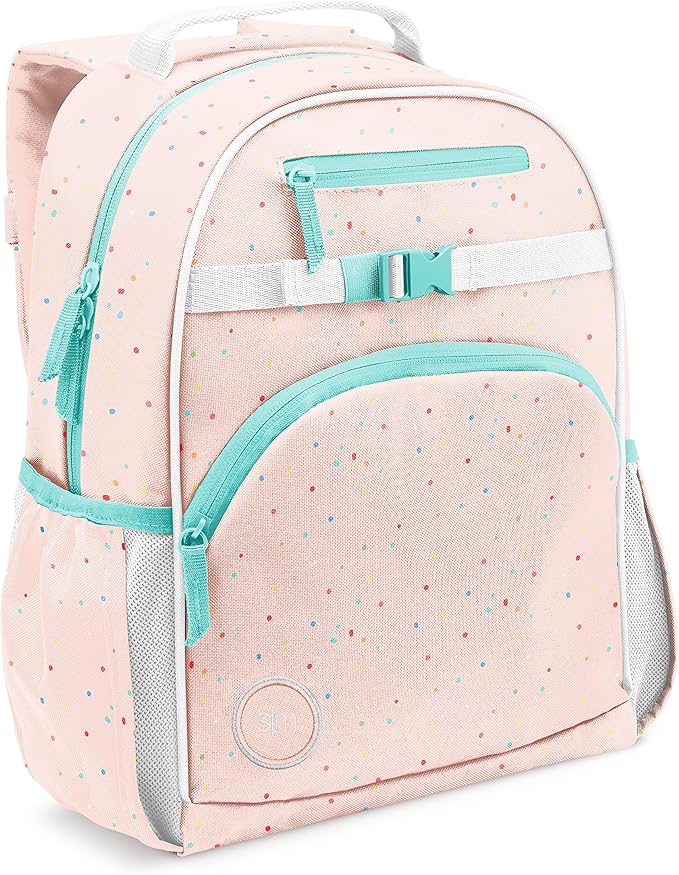 Simple Modern Large Kids Backpack for School Girls and Boys | Elementary Backpack for Teen | Fletcher Collection | Kids - 16" tall | Rainbow Speckles