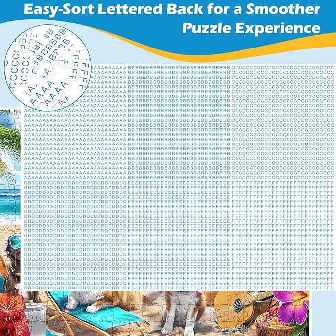 2 Pack 300 Pieces Puzzle for Adults, Dog Kittens Jigsaw Puzzles, Recycled Cardboard Puzzles 300 Pieces, Birthday and Barious Holiday Party for Family Kids and Adult, Funny Puzzle for Adults 20.5x15in