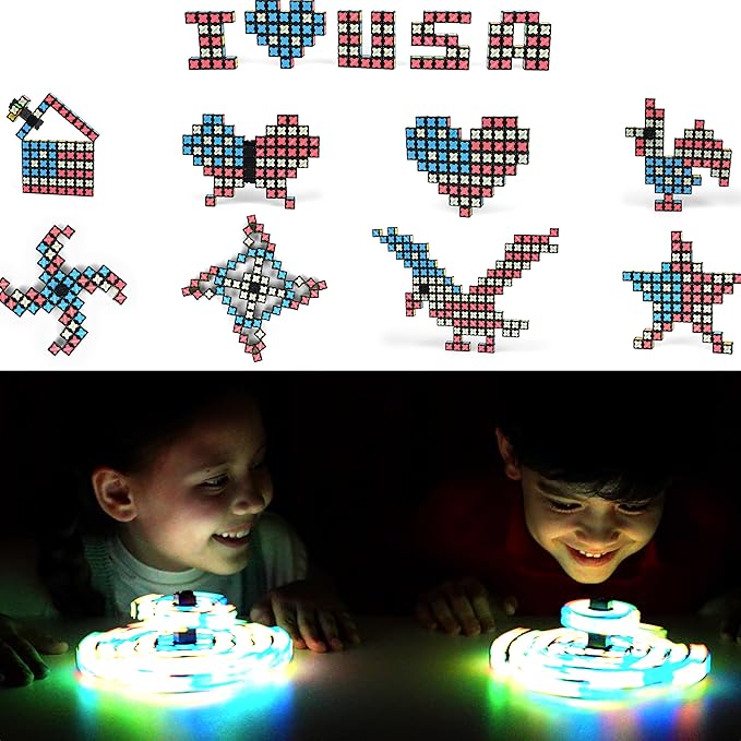 TOSY Magnet Cube 3x3 - 240 Magnets, 30 Blocks, 7in1 Toy: Puzzle Cube Game, Creative Building Blocks, Transformable Fidget Spinner, Infinity Cube, Magnet Tiles, UV Flashlight, Glowing STEM/STEAM Toy