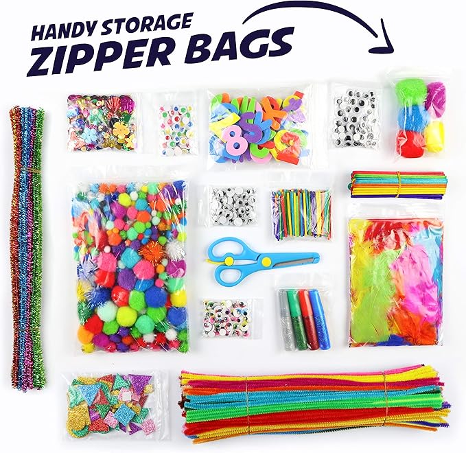 Mega Arts and Crafts Kit for Kids Age 4-8 - Toddler Art Supplies for Preschool, Kindergarten, Homeschool Projects