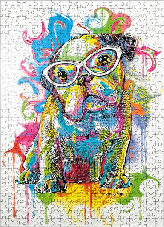 MyPuzzle Bulldog Fun - Premium 500 Piece Jigsaw Puzzle for Adults