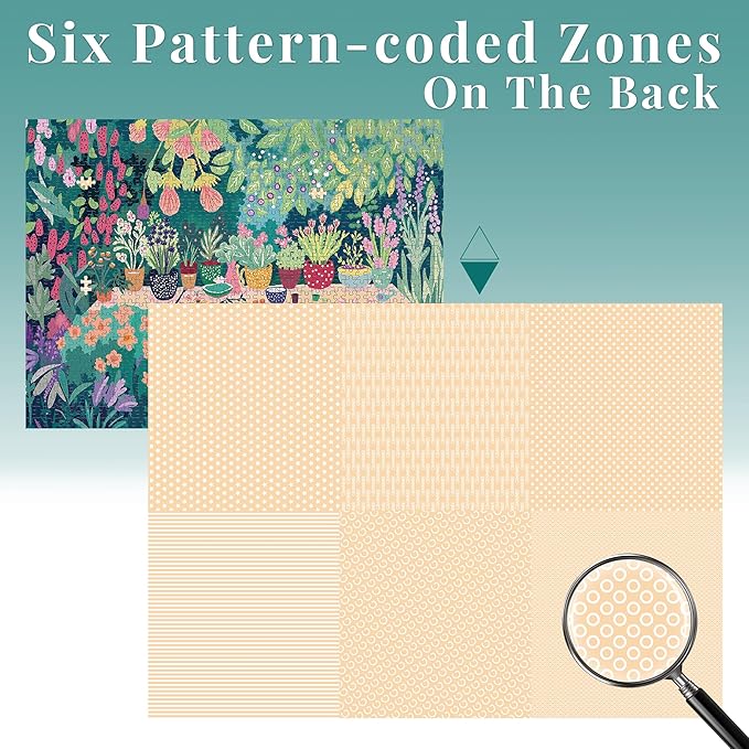 Jigsaw Puzzles for Adults 1000 Pieces, Plant Garden Puzzle, Colorful as Home Wall Decor for Family Challenging Games