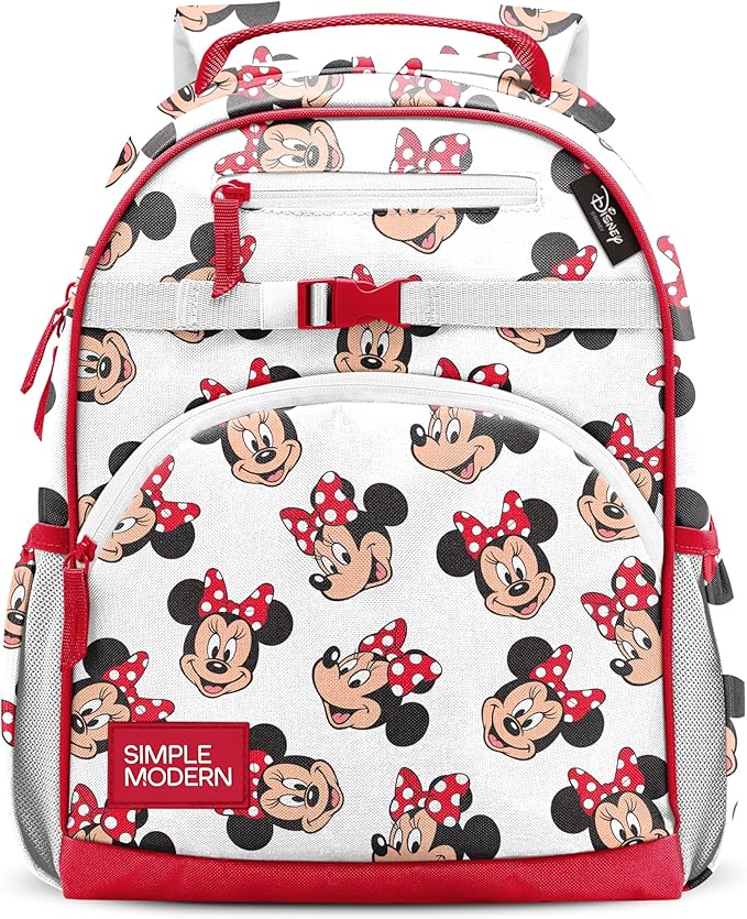 Simple Modern Medium Disney Toddler Backpack for School Girls and Boys | Kindergarten Elementary Kids Backpack | Fletcher Collection | Kids - 15" tall | Minnie Mouse Fun